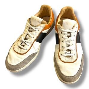 Tod’s Tabs Sneakers Leather‎ White/Black/Tan | Women’s 39.5 EU | Italy